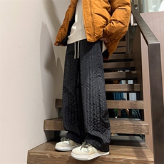 03冬季新款羽绒棉裤休闲裤男女美式加厚裤XZ211-1-K2377-P65，男装棉裤，星座211-1