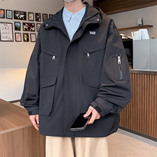 刺绣户外冲锋衣男工装宽松男士夹克潮流外套A266-JK8019-P55特，男装夹克，电商A266