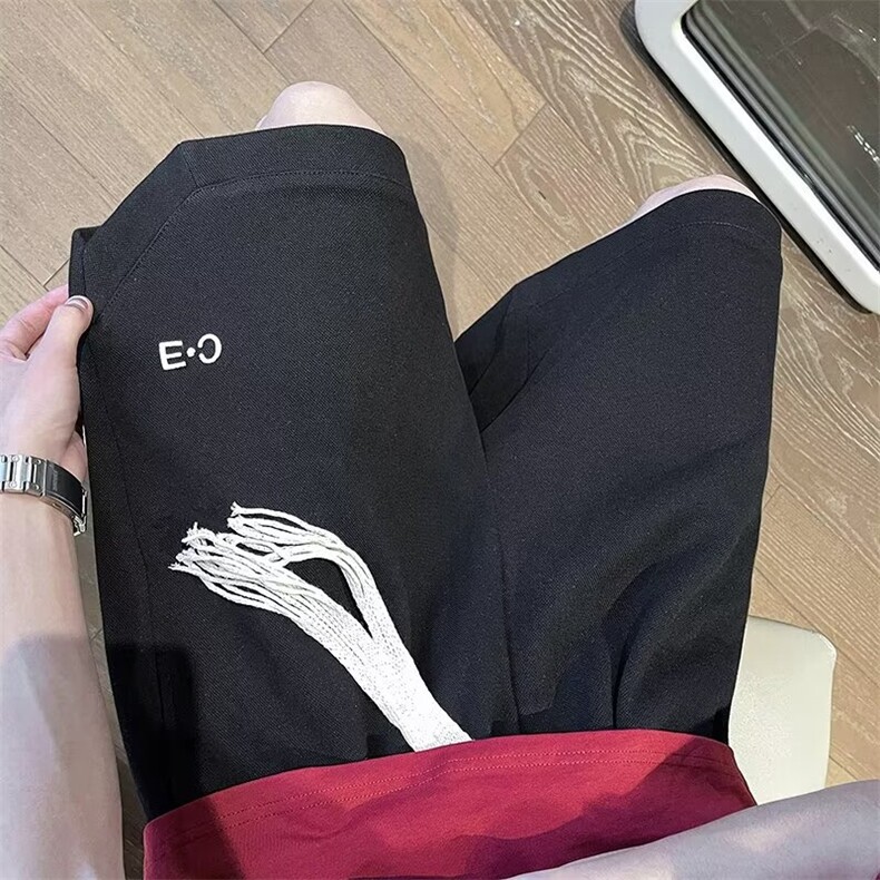 高品质夏款男短款字母印花长系带休闲五分短裤D36P35，男装牛仔裤，星座1013-1