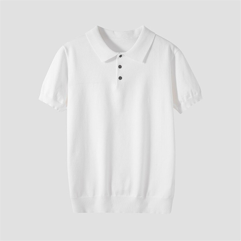 老钱风潮流时尚花棕色针织衫翻领polo/短袖简约休闲男款,男装Polo衫,星座914