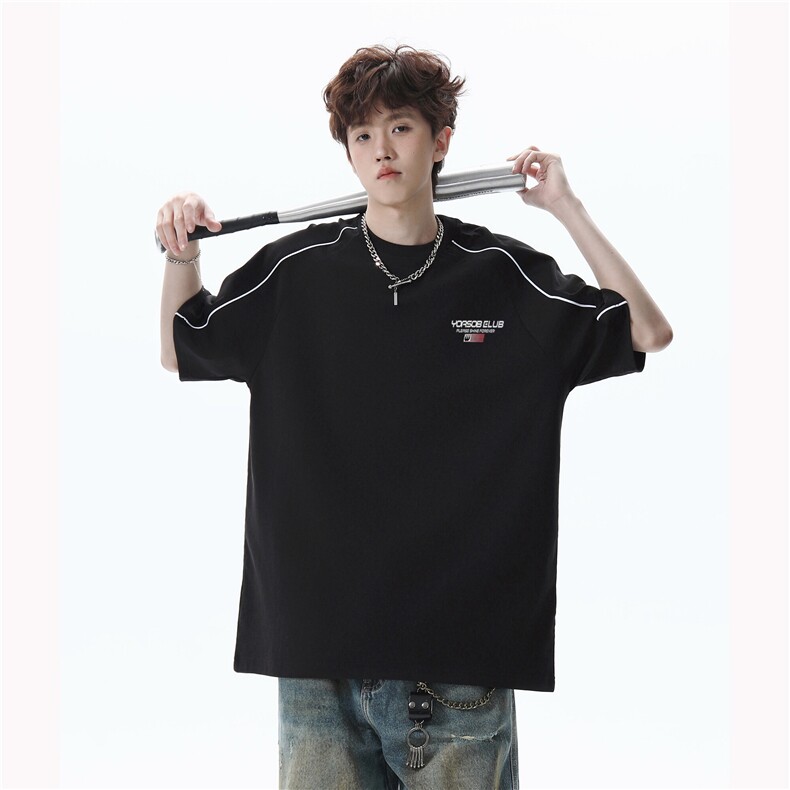 索罗娜面料高品质冰感抗皱设计感白墨短袖T恤MZT002-P30,男装T恤,电商A426-1(原A430-1)