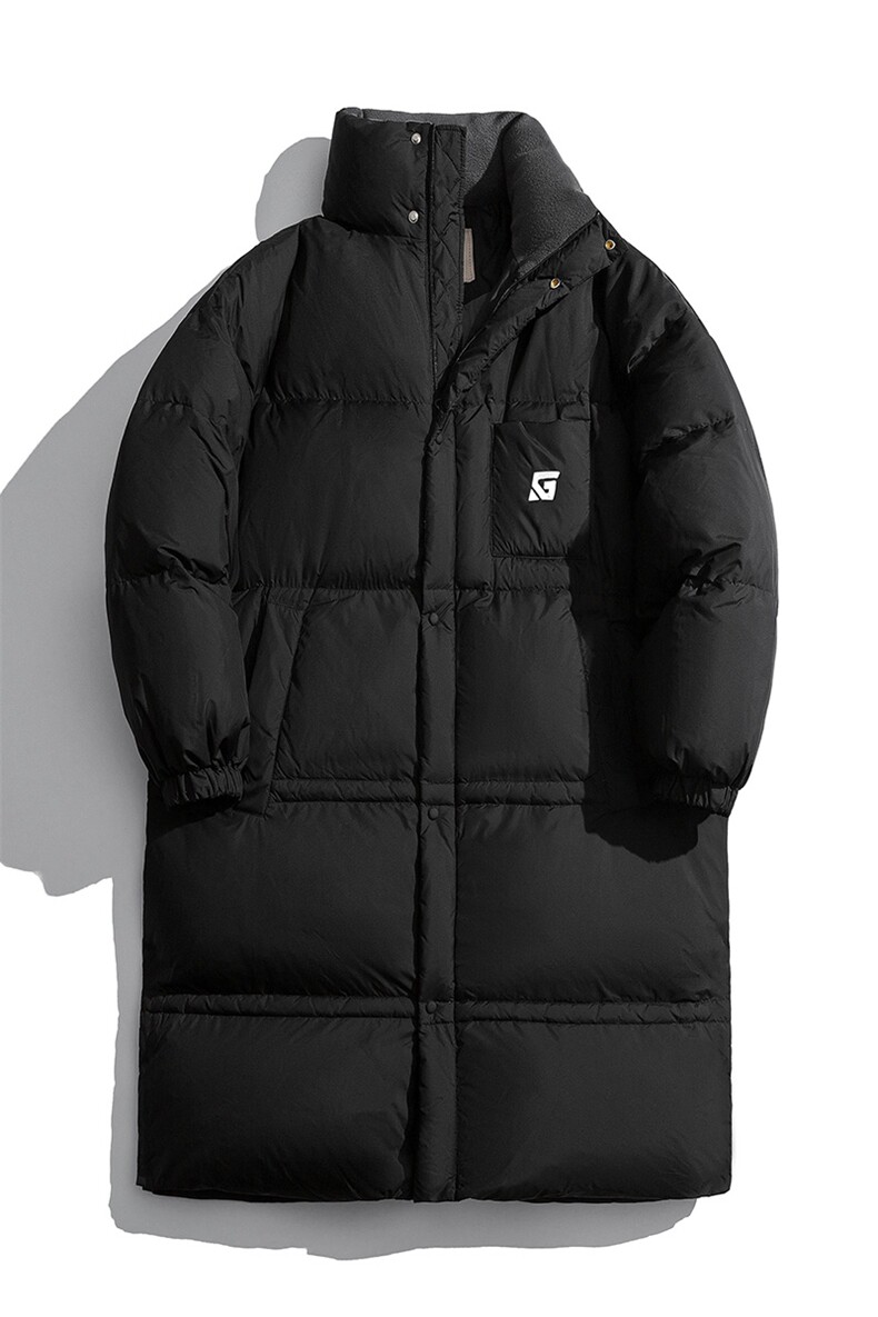 1白底美式复古潮牌中长款羽绒服大码过膝羽绒服男77930P258控378,男装羽绒服,星座226-2
