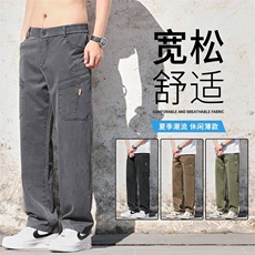 多口袋工装裤男款2026春夏直筒裤工装宽松阔腿休闲长裤y6106外贸，男装休闲裤，星座224-1