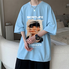 230g重磅纯棉短袖t恤男大码半袖半截袖DX17213-P20，男装T恤，电商A040