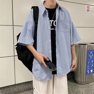 长袖衬衫春款男港风潮流C0022P29图片