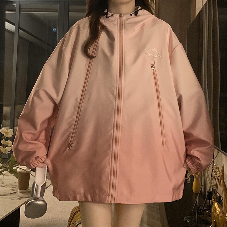 A360-P98渐变色冲锋衣外套男女秋季新款户外运动设计感情侣夹克,男装夹克,星座911