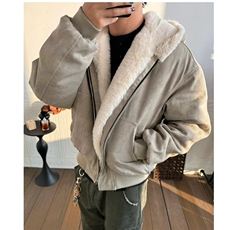 现货大理石毛领座山雕棉衣美式男女拉链情侣棉服外套LJ955-P135，男装棉衣，星座1008