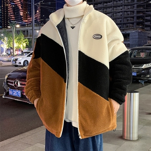 冬季加绒加厚棉服羊羔绒开衫百搭青少年外套男MY105P105控价138图片