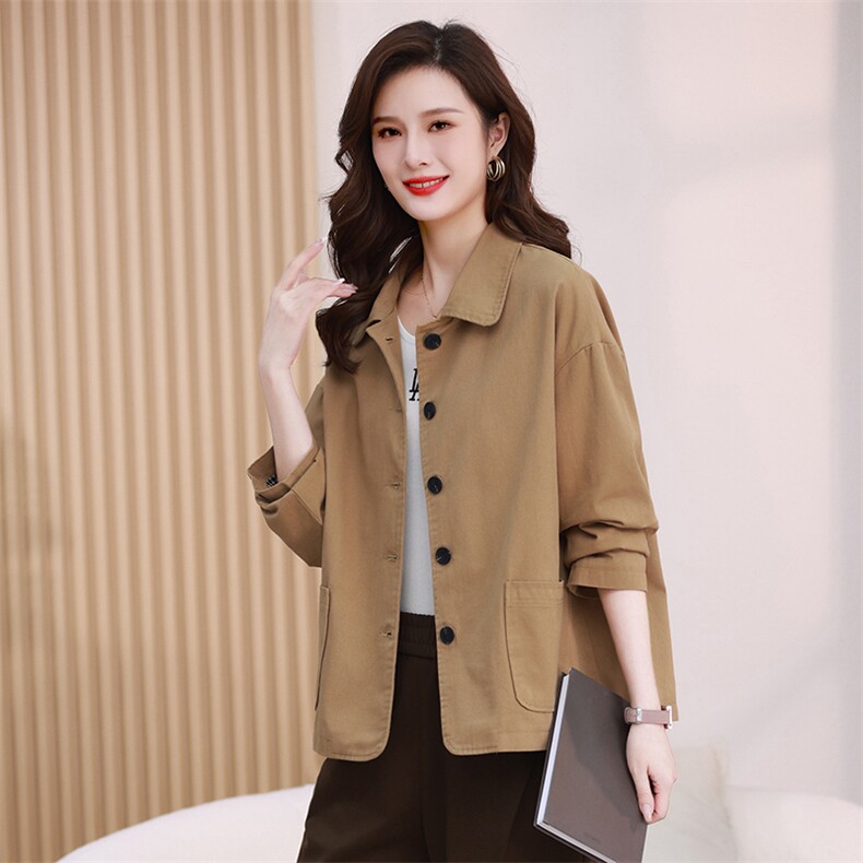 短款外套女春秋2026新款大码休闲小个子妈妈宽松时尚薄款减龄上衣，女装短外套，衣之秀