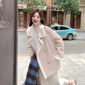 新款 蓝色皮毛一体加厚外套 7682-P235-K328图片