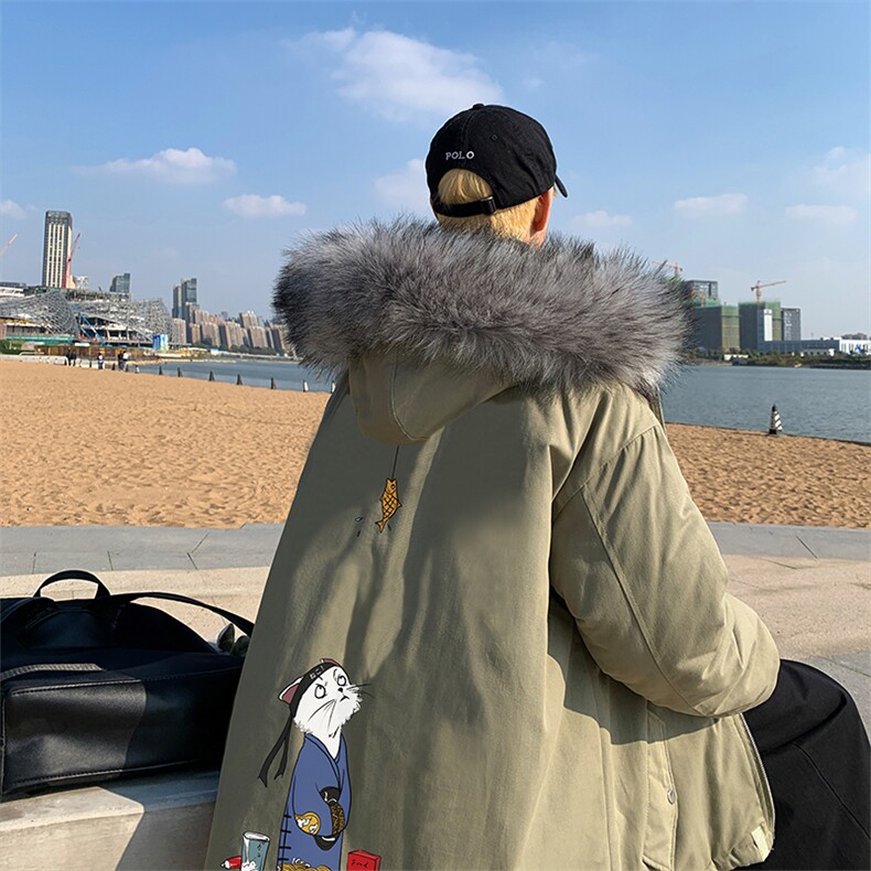 MM48014-P130冬季大毛领棉衣男士大码加厚棉袄男棉服,男装棉衣,电商A040