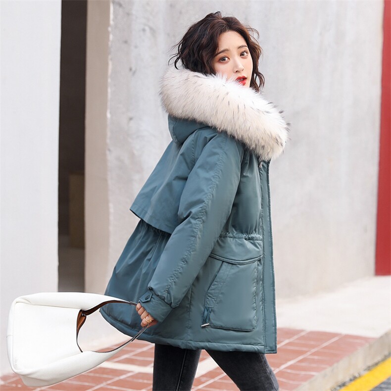 羽绒棉服女中长款2020年冬新款韩版宽松连帽时尚棉袄棉衣外套,女装棉衣/棉服,瑶迪依秀