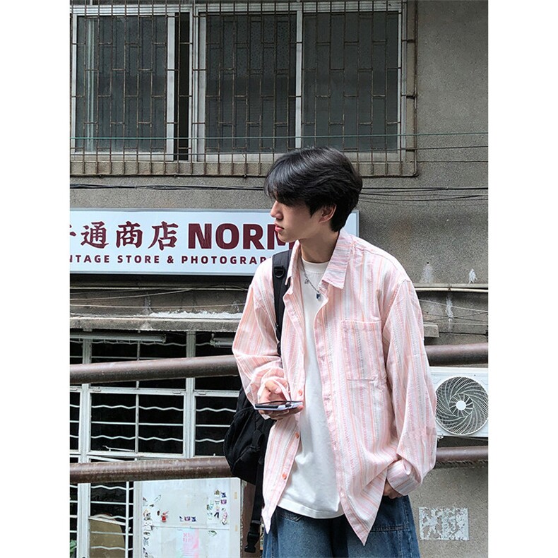 特P35无差价新款夏季时尚百搭防晒衬衫-HS2191港风街头,男装衬衫,电商A003