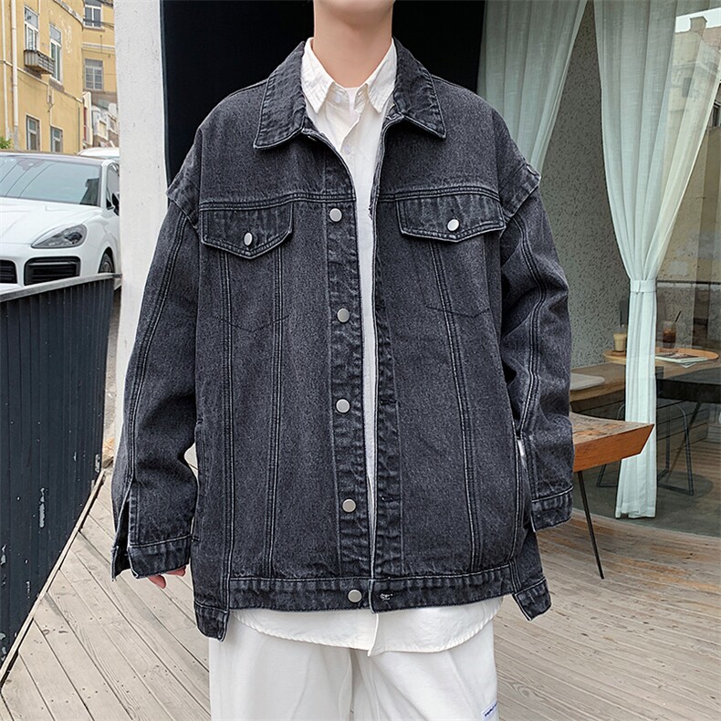 美式复古高级感牛仔外套男潮牌oversize痞帅春工装夹克JK903-P70,男装夹克,星座1103-3