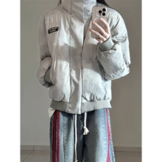 网图现货扎染棉服美式短款面包服男冬季高街廓形棉衣外套P108，男装棉衣，电商C306-1