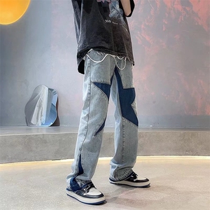 夏季美式街头牛仔裤男ins潮牌设计感小众vibe风炸街裤子N0810-P50图片
