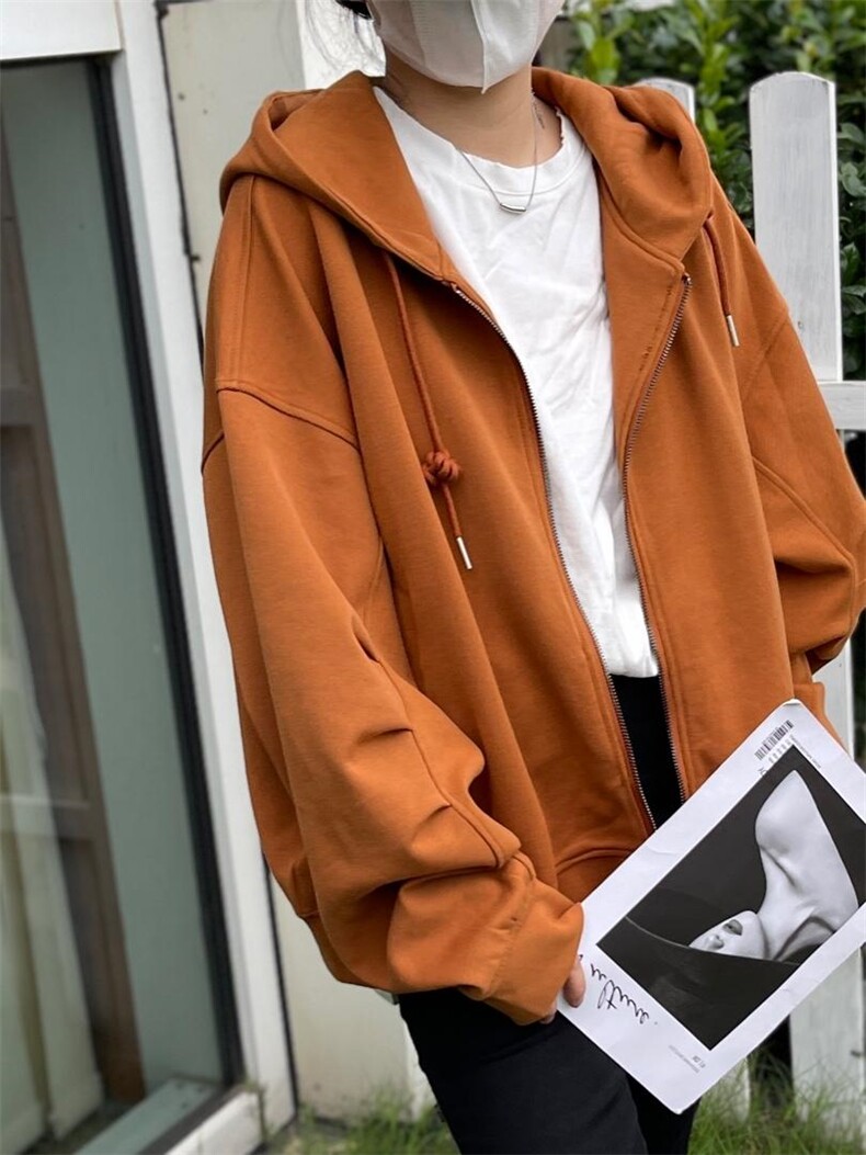 秋款新款带帽拉链卫衣，女装卫衣/绒衫，JIAN.Z 简.站