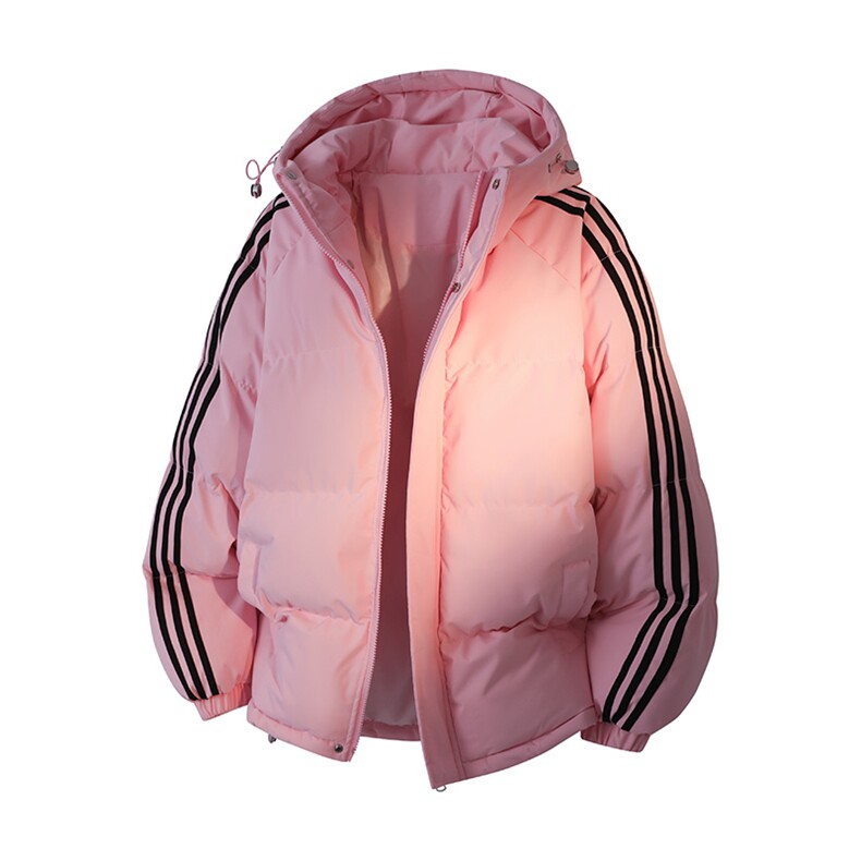 冬季潮流条纹五防立领加绒加厚棉衣情侣撞色棉服外套MY8899-p78,男装棉衣,星座610B-1