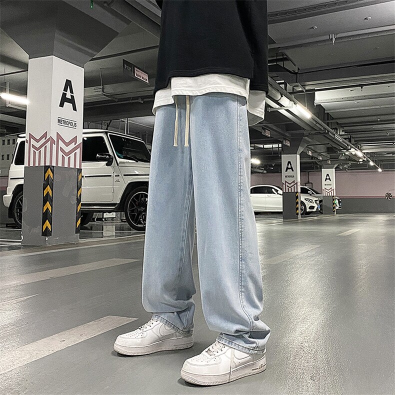 美式高街牛仔裤夏季vibe风直筒休闲裤hiphop炸街裤子男K3455-P42,男装牛仔裤,星座512-3