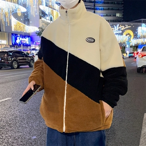 2024新款冬季加绒加厚棉服羊羔绒开衫百搭青少年外套男MY105P95图片