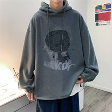摇粒绒羊毛羔重磅卫衣男印花冬季加厚连帽卫衣Y8804P40，男装卫衣，星座1116-2