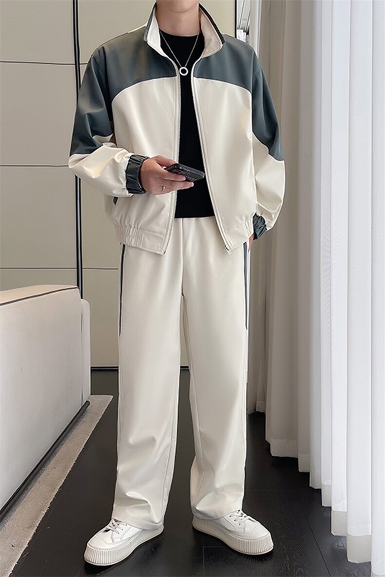 轻熟风~2026秋季新款拼色套装TZ666/P145,男装休闲套装,电商B331