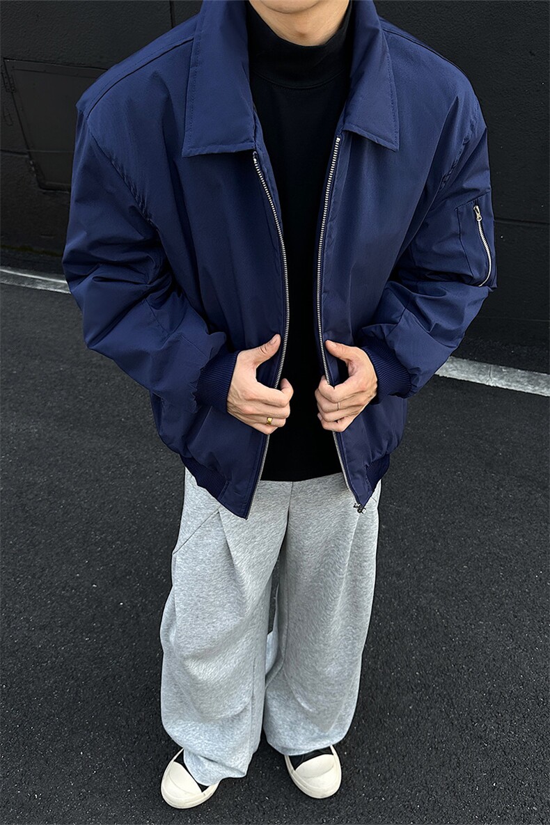 短款飞行夹克冬季夹棉加厚复古外套男棉衣5D1180-TP5598,男装夹克,电商A102