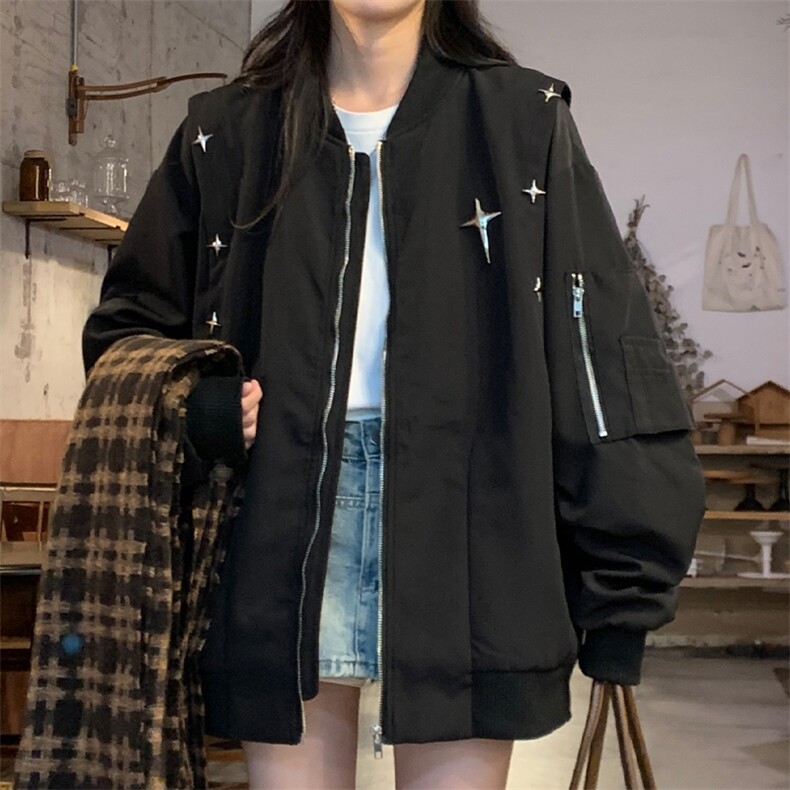 A137-P88美式复古街头飞行员夹克棒球服男女休闲工装,男装夹克,星座911