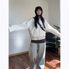 25春美式复古两面穿格纹外套宽松显瘦拉链开衫上衣JKK07p85特，男装夹克，电商D256-2(原A064-2)