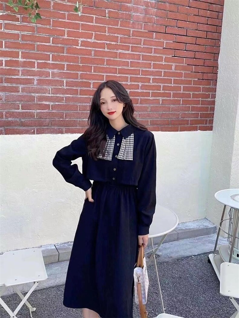 秋装连衣裙，女装连衣裙，茶玛