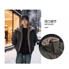 1506-1/MS50381/P106双面穿座山雕棉服男款冬季帆布外套美式复古，男装棉衣，星座1506-1