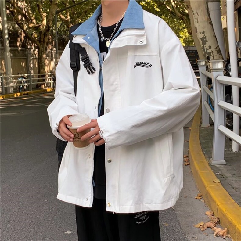 潮流夹克潮男春季牛仔假两件JK8848P60,男装夹克,星座1116-2