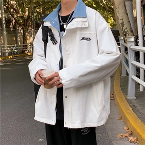 潮流夹克潮男春季牛仔假两件JK8848P60图片