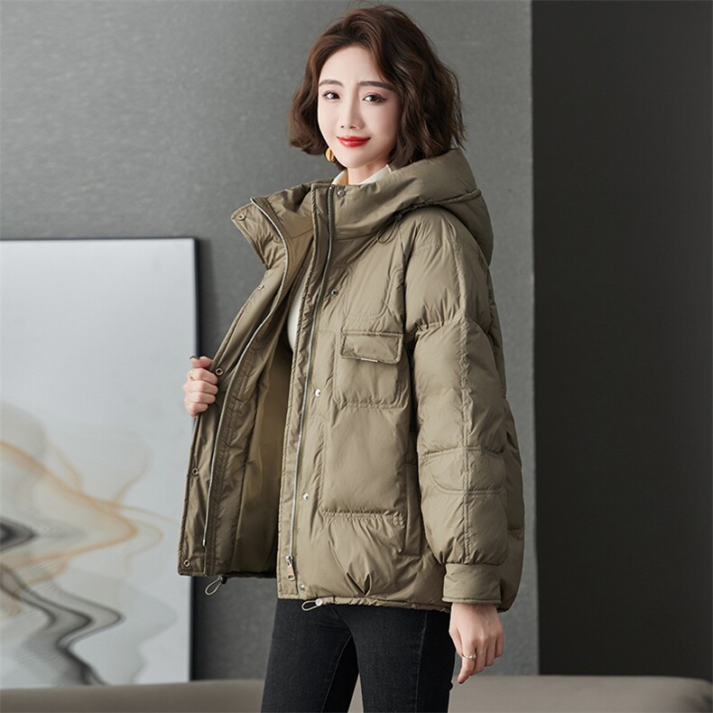 2024冬装新款时尚百搭潮流气质短款休闲减龄羽绒服外套女,女装羽绒服,丽影随形