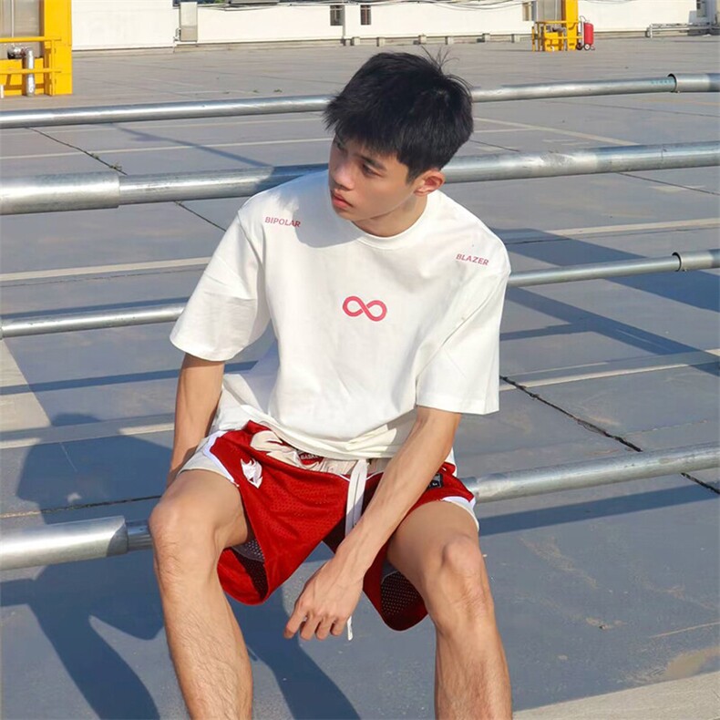万针全刺绣解构设计260克重磅双纱纯棉高品质美式高街短袖T恤特35,男装T恤,电商A486