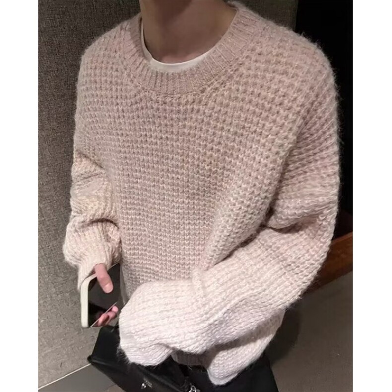 【005】纯色圆领毛衣男新款针织衫内搭可外穿打底A079-M88-P47,男装T恤,电商A079