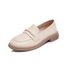 玛丽珍小皮鞋女2023春季新款JK英伦风粗跟单鞋编带一脚蹬乐福女鞋，女鞋小皮鞋，电商A223