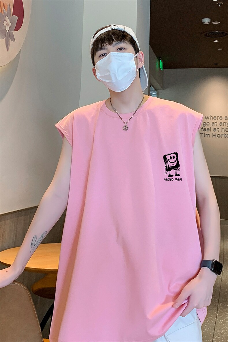 已注册直播抖音得物品质纯棉250克重磅男无袖背心T恤T567P28控39,男装背心/马甲,电商C408(原B339-1)