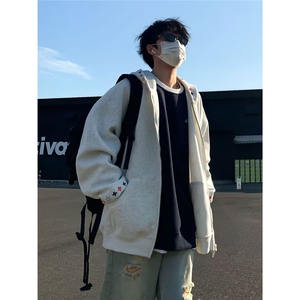 秋季卫衣外套慵懒风开衫连帽女2025春秋简约休闲大码宽松百搭上衣图片
