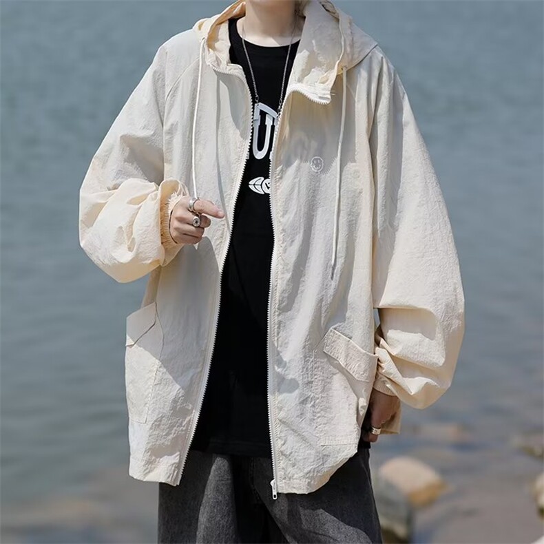 冰丝户外防晒衣男夏季薄款速干防晒冲锋衣连帽登山服外套F07-P38图片