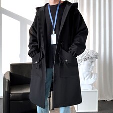 秋装轻熟风衣男长款过膝大衣男中长款大码F658-P95-控128，男装风衣，星座401