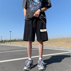 夏季工装短裤男宽松直筒纯棉痞帅日系休闲中裤五分裤子N927，男装休闲裤，星座1116A-1（原606A）
