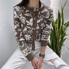 韩版羊毛双色开衫，其它，SHANGCHUN·W 汪尚春