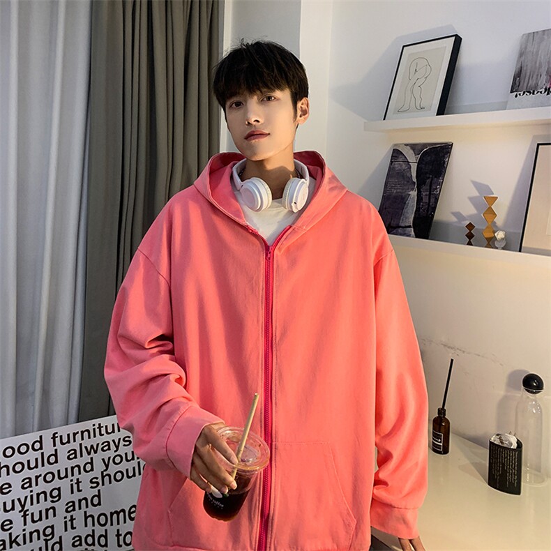 WY35-P58美式复古330克水洗做旧连帽开衫,男装卫衣,星座1501-1