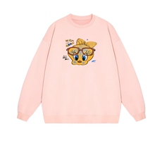 2025年秋季套头长袖卡通印花，女装卫衣/绒衫，花可