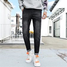 春季牛仔裤男潮牌修身小脚韩版潮流男士休闲裤子男裤817-P45，男装牛仔裤，电商A318