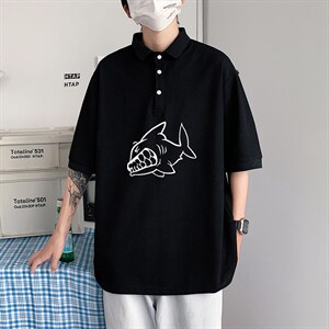 PL57041-P35 翻领短袖polo衫男大码胖子半袖t恤男有领保罗衫图片