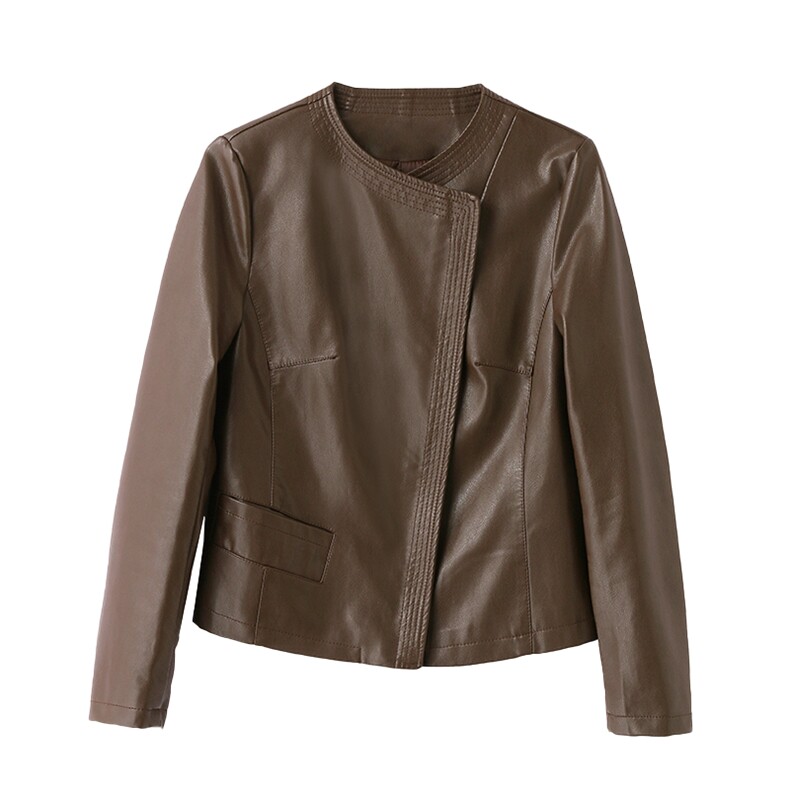 【现货】春装新品皮衣外套女小个子修身显瘦2501-1C115-P115-K178,女装皮衣,吾爱衣