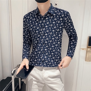 312A-5-136-P55  社会小伙韩版潮流衬衫休闲修身上衣图片