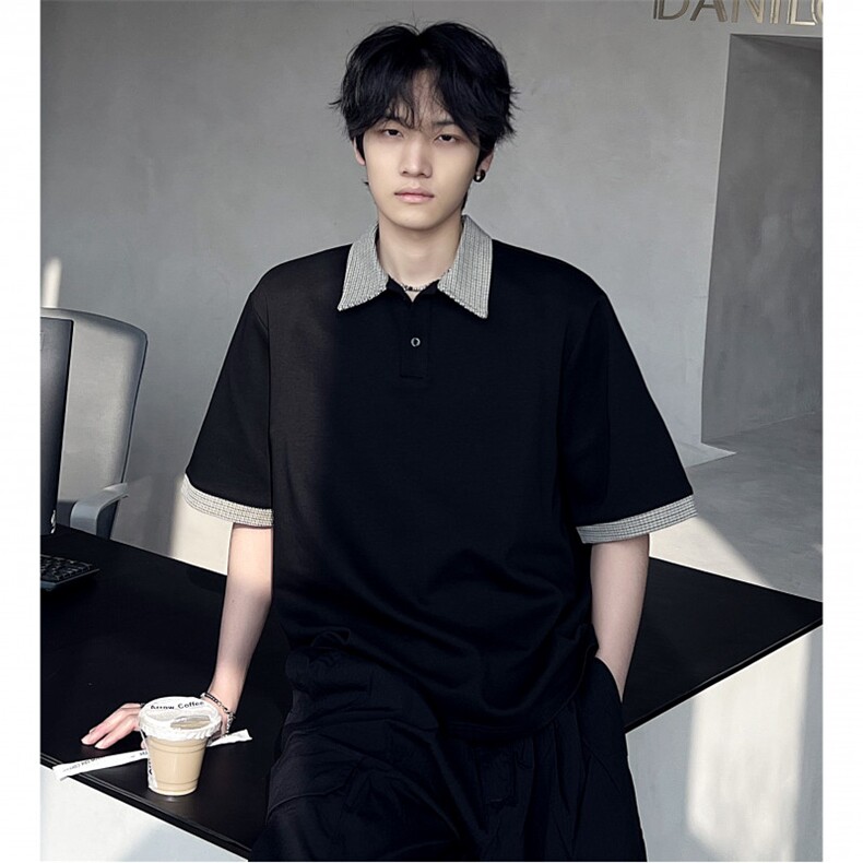 2026主推款抗菌凉感撞色拼接POLO衫短袖T恤男女DT1161-特P28，男装T恤，电商C307